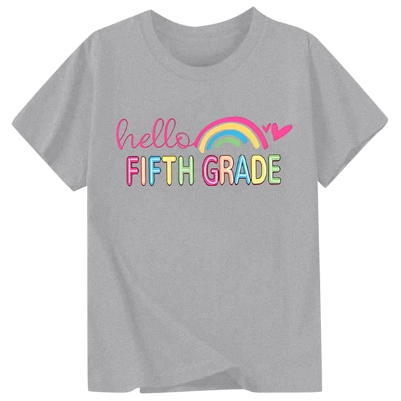 First Day of School Shirt Girls Boys Preschool to 5th Grade Tshirt Kids Back to School Graphic Tee Tops