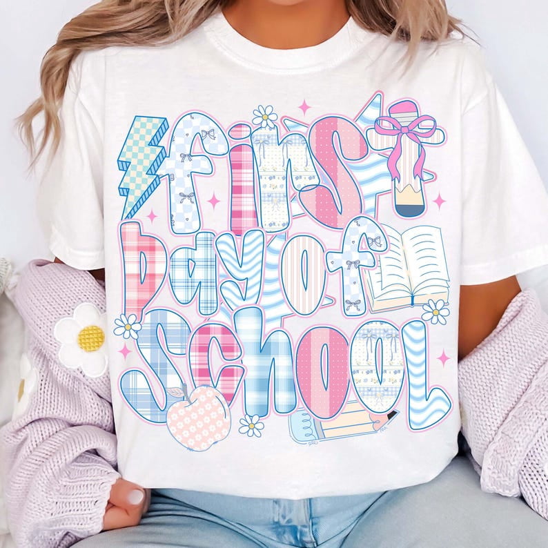 First Day of School Shirt, Preppy Back to School Tee, Cute Teacher Gift ...