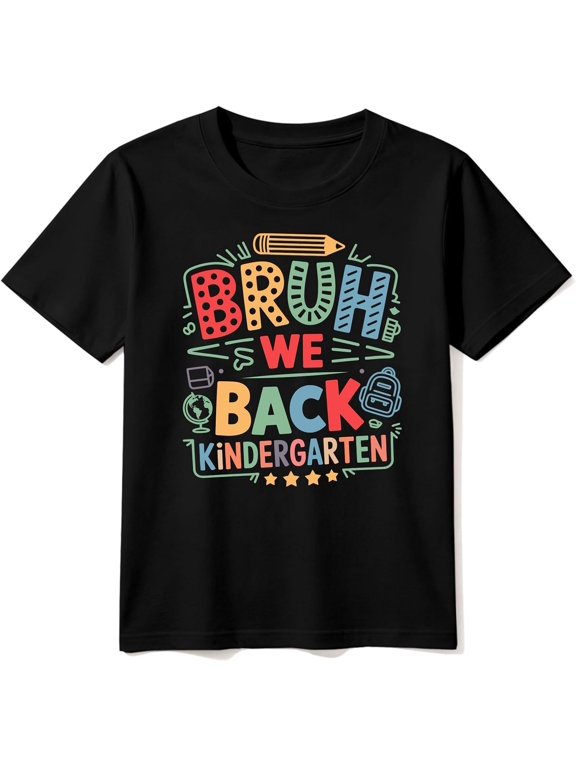 First Day of School Shirt for Boys Girls - Welcome Back to School Cotton Tee K-3rd Grade 4-8Y, T-Shirt for Kids Youth, 180gsm, 100% Cotton