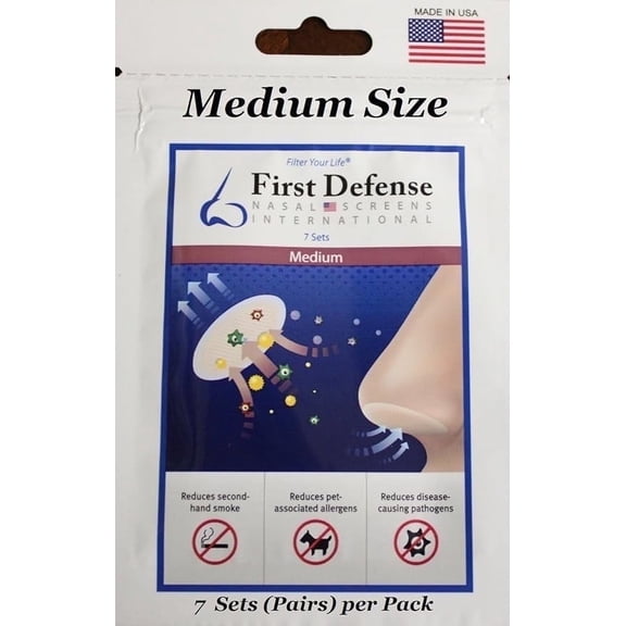 First Defense Earth-Friendly Nasal Screens for Allergy, Medium, 7 Count