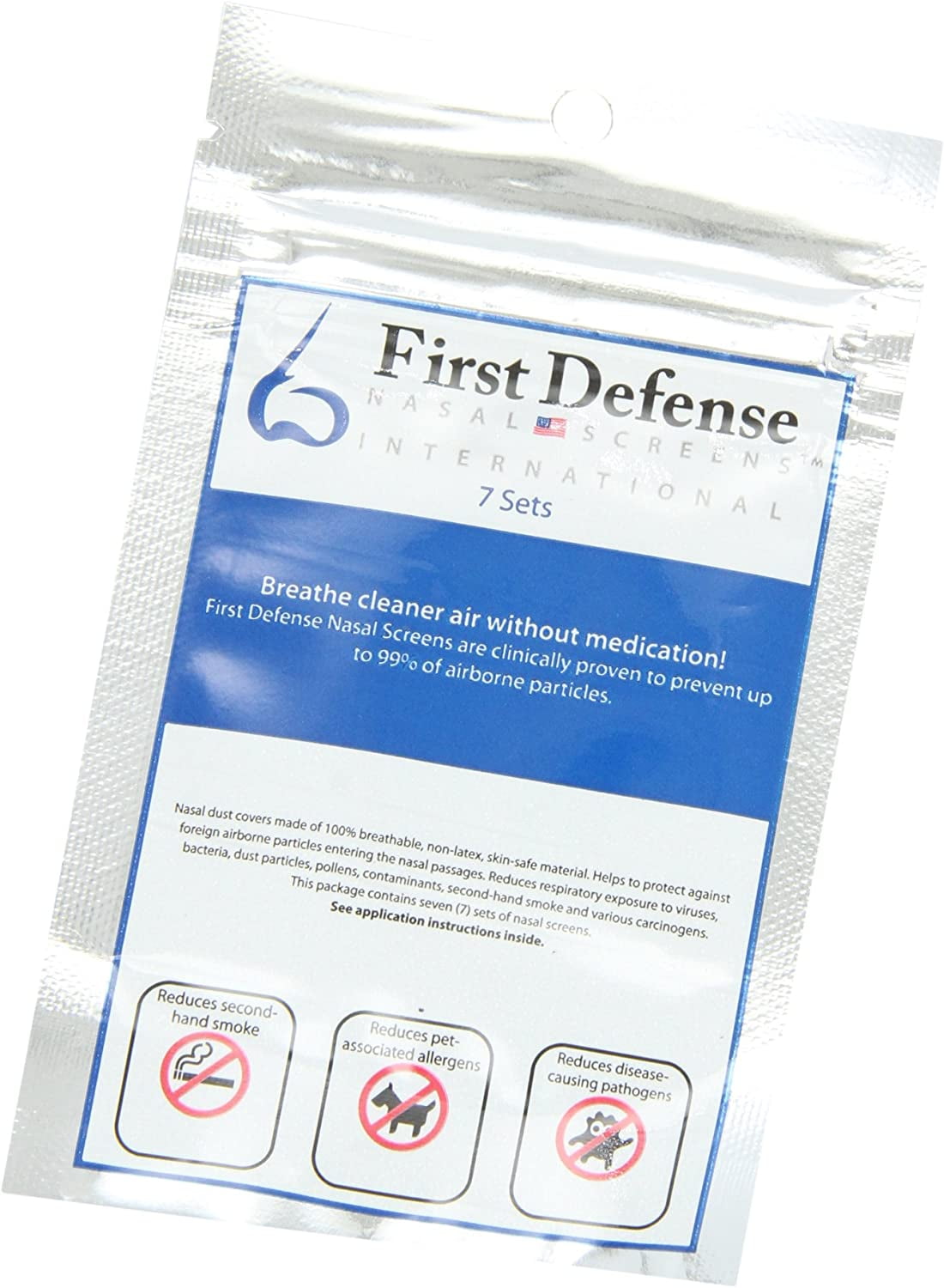 First Defense Nasal Screens for Adults, Large, 7 Count