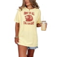 thumbnail image 1 of First of All I'm a Delight T-Shirt, Funny Possum Shirt, Animal Lover Gift, Unique Graphic Tee, Cute and Humorous Possum Graphic, Unisex, Butter Comfort Colors T-Shirt, Medium, 1 of 1