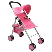 First Doll Stroller for Kids Pink Quilted Pink Quilted