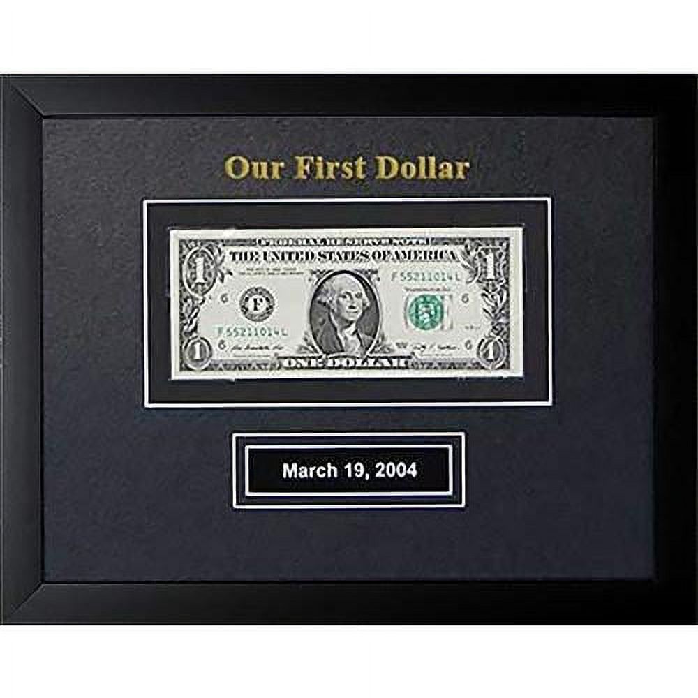 First Dollar Frame With Date 8 1 2 X11 Our First Dollar Double first-dollar-frame-with-date-8-1-2-x11-our-first-dollar-double