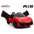 thumbnail image 1 of First Drive Lykan Hypersport Style Ride On Electric Car - White 12v Power Motorized Kids Cars (Red), 1 of 8