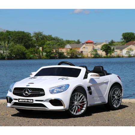 First Drive Mercedes Benz SL Kids Electric Car with Remote Control, White