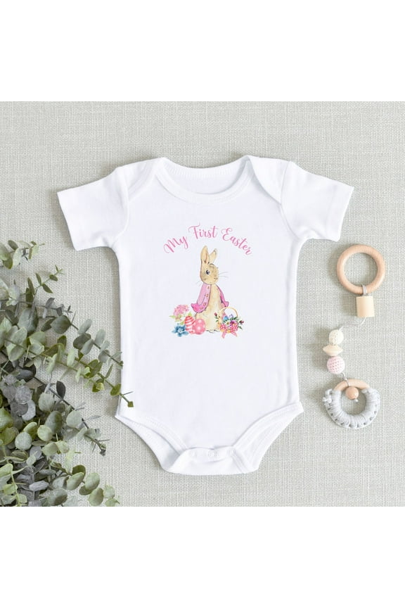 First Easter Baby Bodysuit, Peter Rabbit First Easter Girl Bodysuit, First Easter Bunny Bodysuit, My 1St Easter Bodysuit Cute Baby Onesie, BABY BODYSUIT LAT 4424