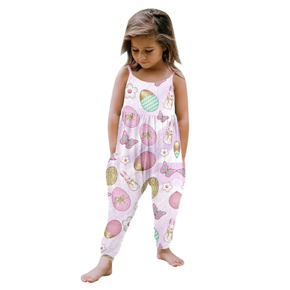 My First Easter Baby Girl Outfit Short Sleeveless Onesies Bunny Rabbit Easter Egg Baby Jumpsuit Onesies for Baby Girls Pulloverr Clothes Fashion Wearing #Light Pink 2-3 Years