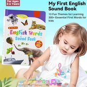 My First English Sound Toy   470+ Words, 21 Themes, Fun Word Game, Alphabet Sound Book, Press to Learn Phonics, Interactive Musical Book, for Educational Language, School Education0-6y