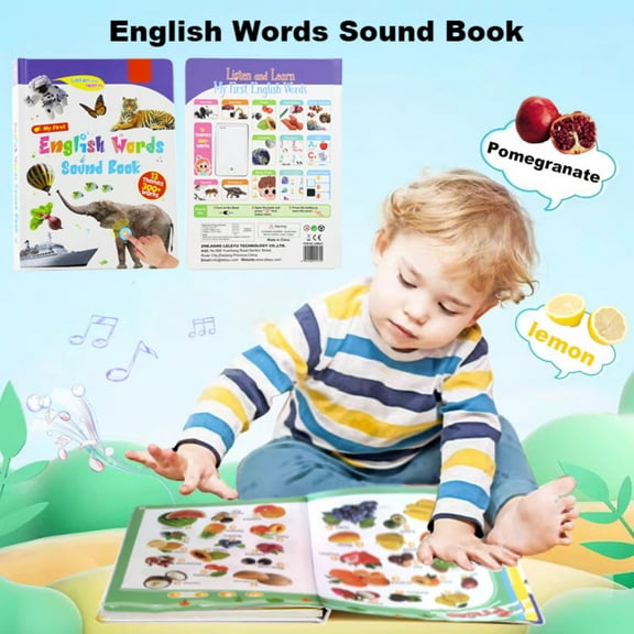 First English Words Audiobook, My First English Talking Toy - 300+ Words, 13 Themes, Talking and Spelling, Fun Word Games for Educational Language (Ages 3-6)