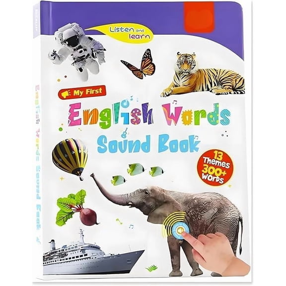 My First English Words Sound Book – 470+ Words, 21 Themes, Fun Word Game, Press to Learn Phonics, English Word Sound Book for Educational Language, School Education & Perfect Educational Gift (A+B)
