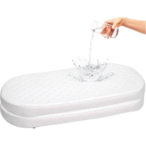 First Essentials Baby Bassinet Mattress Pad (Oval, 17X34 2-Pack) for Newborn Comfort Breathable Easy Clean Hypoallergenic Waterproof Made in USA