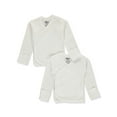 thumbnail image 1 of First Essentials Baby Unisex 2-Pack Long-Sleeved Snap Shirts - white, newborn (Newborn), 1 of 3
