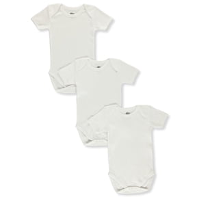 First Essentials Baby Unisex 3-Pack Bodysuits "100% cotton" Color: white Size: 24 - 36 months