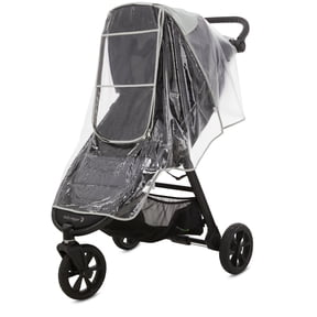 First Essentials Stroller Rain Cover Universal, Baby Travel Weather Shield, Windproof Waterproof, Protect from Dust Snow (Clear)