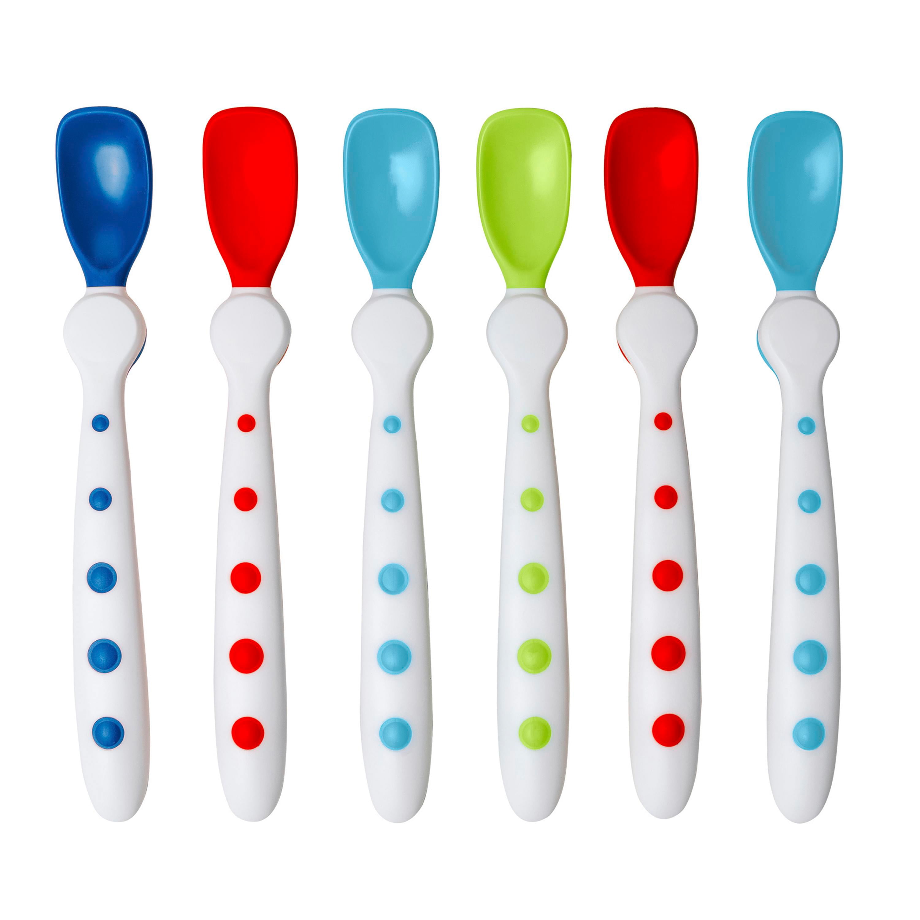 Munchkin Soft-Tip Infant Spoon, BPA Free, Multi-Color, 6 Count