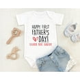 thumbnail image 1 of First Father'S Day Onesie Happy First Father'S Day! I Love You Daddy Baby Bodysuit, 1St Fathers Day Gift From Daughter, Gift From Son Cool Baby Clothing, Cute Baby Onesie, BABY BODYSUIT LAT 4424, 1 of 3