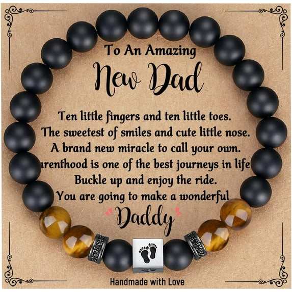 First Father's Day Gifts for New Dads, First Time Dad Gifts, New Dads to be, Dads to be Bracelets Birthday Gifts Easter Gifts