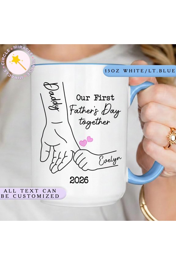 First Fatheramp39s Day Gift Personalized Dad of Girl Mug First Time Dad of Girl Gift 1st F