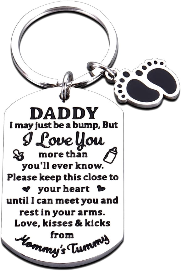 First Fathers Day for New Dad, Daddy to Be Gifts for 1st Time Dads, New Dad Gifts First Time, New Father to Be Gift Keychain, Pregnancy Announcement for Husband, Baby Gender Reveal Ideas for Husband