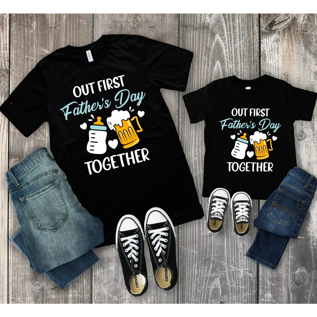 Father-Son Matching T-Shirt Set for First Father's Liberia Ubuy