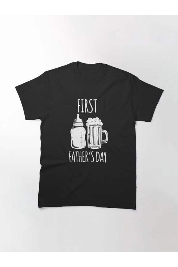 First Fathers Day Simple Graphic New Dad Gift Unisex T-Shirt up to Size 5XL