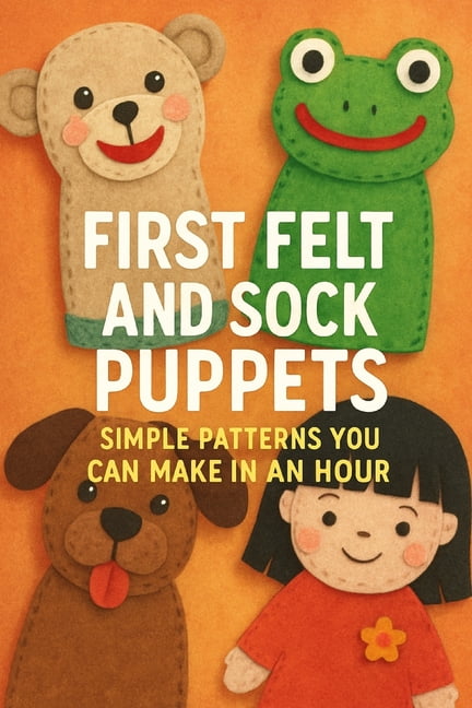 First Felt and Sock Puppets - Simple Patterns You Can Make in an Hour, (Paperback)