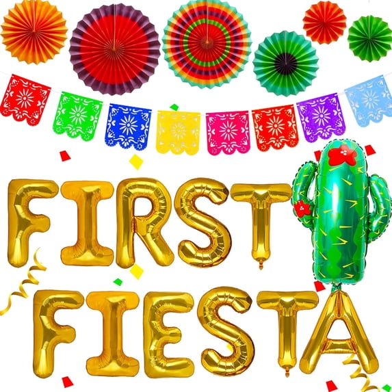 First Fiesta Party Decoration Set - First Festive Background First Carnival Party Decoration