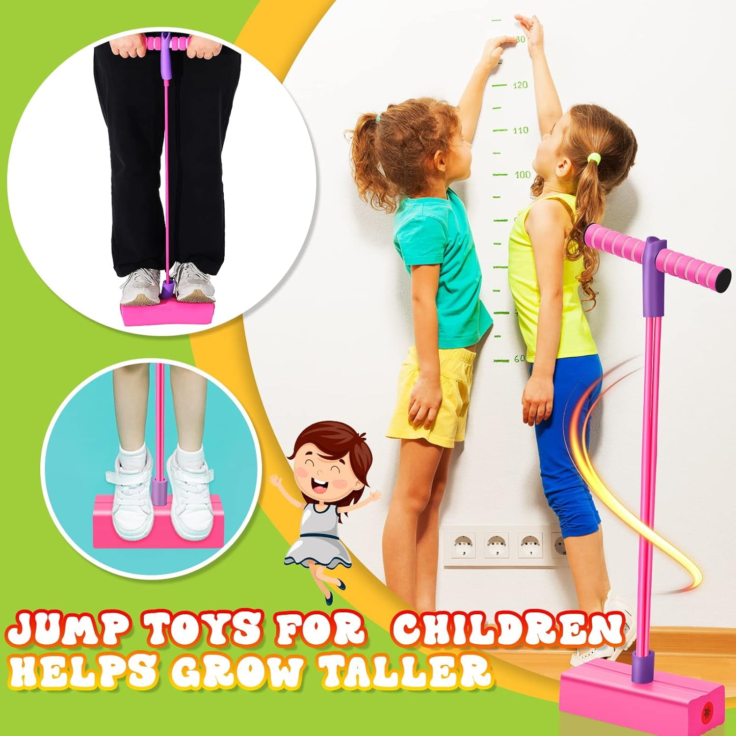 My First Foam Spring Unicycle, suitable for children, a fun and safe spring unicycle for toddlers, featuring durable foam and bungee cords, suitable for children aged 3 and up, with a weight capacity