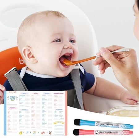 First Foods Chart Magnetic Baby First Foods Checklist Multifunctional Baby First Food Tracker Repeatable Magnetic Meal Planner pretty