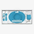 thumbnail image 1 of ezpz First Foods Set (Blue) - 100% Silicone Suction Bowl, 2oz Cup, Tiny Spoons - Designed by a Pediatric Feeding Specialist - 6 Months+, 1 of 38