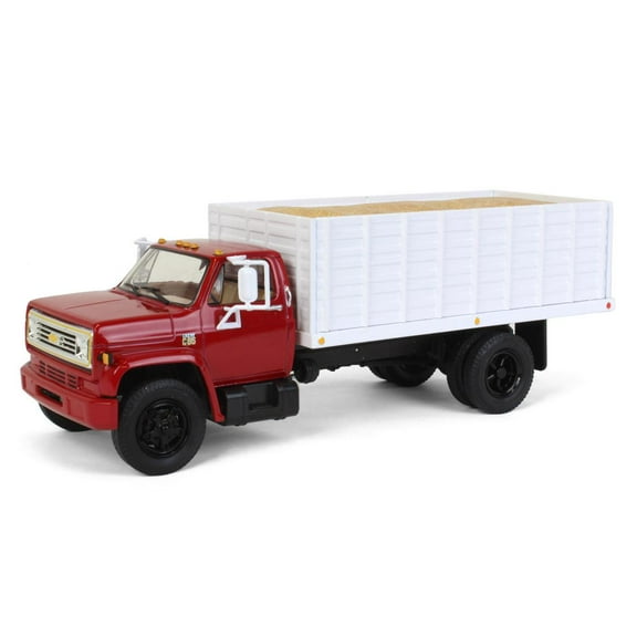 First Gear 1/34 Red & White 1970s Chevrolet C65 Grain Truck with Corn Load 10-4254