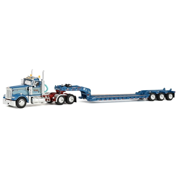 First Gear 1/64 Kenworth W900L Day Cab Semi Truck with Fontaine Magnitude Lowboy Trailer, Sid Kamp, DCP, 60-2356