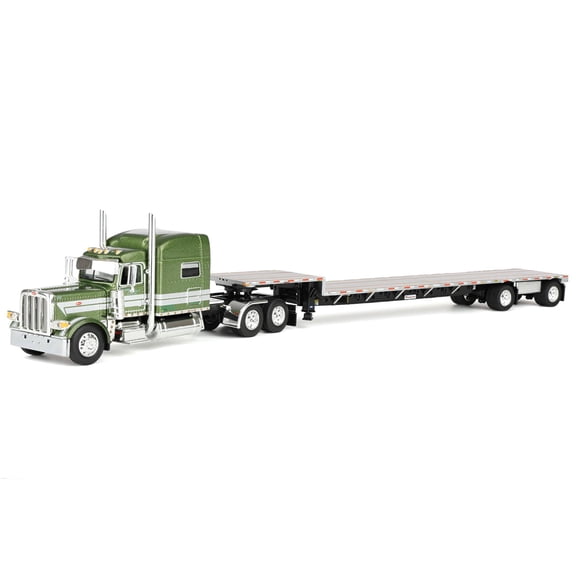 First Gear 1/64 Peterbilt 389 Semi Truck with Transcraft Step Deck Trailer, Zimmerman Transport LLC, DCP, 60-2401