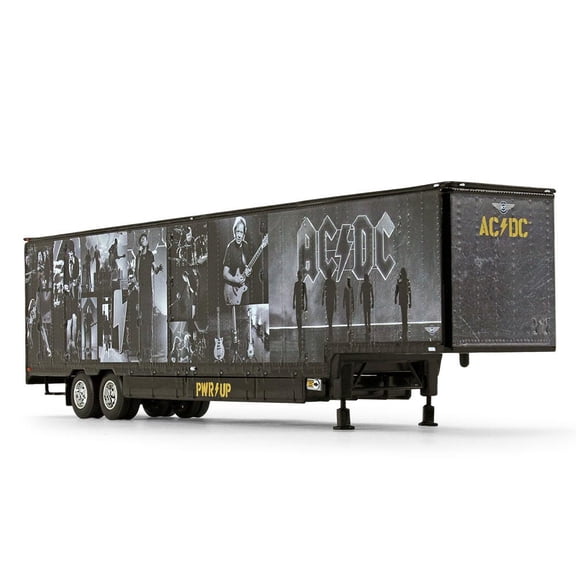 First Gear DCP 1/64 Black AC/DC Power Up Peterbilt Semi with Trailer 69-1064