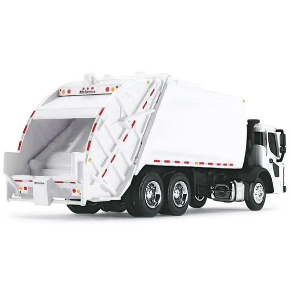 First Gear 1/87 White Mack LR with White McNeilus Meridian Rear Loader Garbage Truck 80-0351