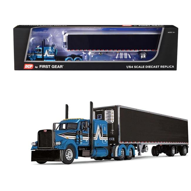 Free Shipping! First Gear DCP 1/64 Blue Peterbilt 379 w/ 63