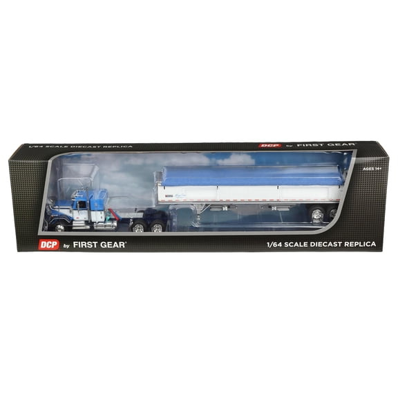 First Gear DCP 1/64 GMC General Flat Top Sleeper Semi Truck with Wilson Pacesetter Grain Trailer, Shupe Bros Trucking 60-2235