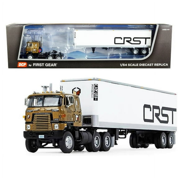 First Gear DCP 1/64 International TranStar COE w/ 40' Vintage Trailer, CRST 60-1066