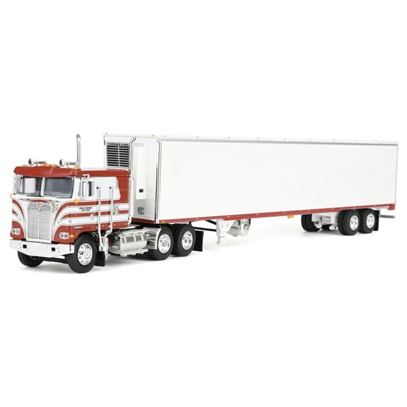 First Gear DCP 1/64 Jim Skrinar's Kenworth K100 COE Semi Truck with 53ft Utility Reefer Trailer, Red's Favorites 69-2253