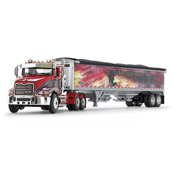 First Gear DCP 1/64 Mack Pinnacle w/ Wilson Pacesetter Grain Trailer, Mercier Transport - Our Fallen Heroes 60-1114