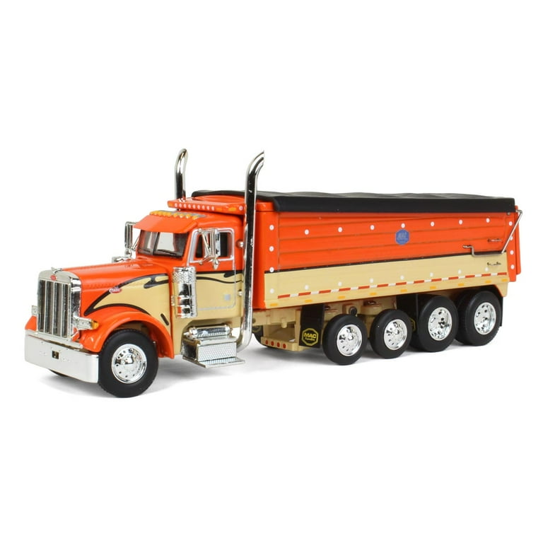 ミニカー DCP 1/64 Peterbilt 379 CoverWagon DCP 1/64 Peterbilt 379 Flattop With Covered Wagon Semi Truck