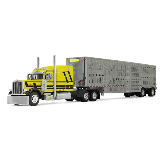 First Gear DCP 1/64 Peterbilt 379 Sleeper Cab with Wilson Silverstar Livestock Trailer, Harrison Truckin Dealer Exclusive 60-2104