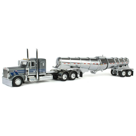 First Gear DCP 1/64 Peterbilt 389 Flat Top Sleeper with Polar Deep Drop Tanker Trailer, Circle B Trucking 60-2005