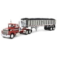 thumbnail image 1 of Ford LTL 9000 Day Cab with East End Dump Trailer Red and Black 1/64 Diecast Model by DCP/First Gear, 1 of 6
