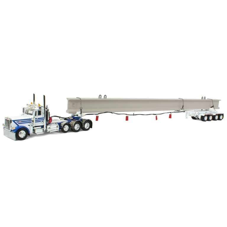 First Gear DCP 1/64 White/Blue Peterbilt 389 w/ ERMC Hydra-Steer