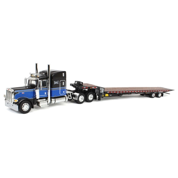 First Gear 1/64 Peterbilt 389 Flat Top Con Rimorchio J&amp;L &ndash; DCP 60-1696 &ndash; Modellino Rosso Metallo