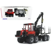 Komatsu 875.1 Forwarder Red and Black 1 32 Diecast Model by First Gear