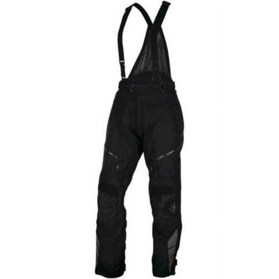 First Gear 525841 Kilimanjaro 2.0 Mens Textile Motorcycle Pants, Black - Size 38 Tall