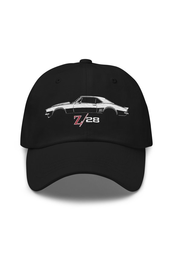 First Generation 1967 Camaro Z28 Dad hat for Chevy Muscle Car Owners Enthusiasts Cap (Black)